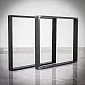 Steel square-shape table legs, height 71 cm, width 80 cm, for dinner table (set of 2 pcs)