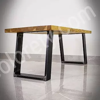 Pieds de table en acier massif de type carré, 40x45cm (2 pcs)