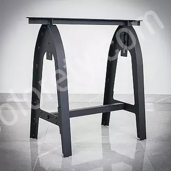 Adjustable, designer, horseshoe-shaped metal table legs made of steel, size 74x80cm, 2 pcs.