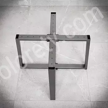 Skrūvējama metāla galda pamatne Cross-Frame izgatavots no tērauda, izmērs 60x40cm, melnā krāsā