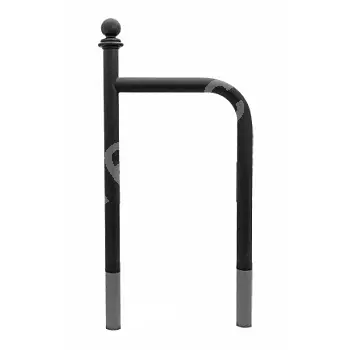 Outdoor Metal Vëlo Parkplaz, schwaarz Faarf, Retro-Stil, konkret verankert, Gréisst 100x60 cm