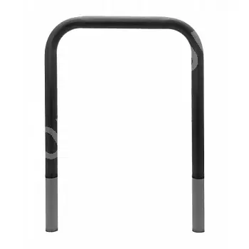 Outdoor Metal Vëlo Parkplaz aus Stol, konkret verankert, schwaarz Faarf, Gréisst 80x80 cm