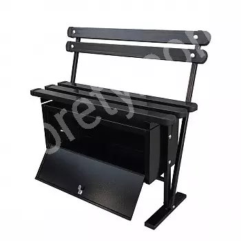 Binse reilige cruach neamhspleách le cláir PVC, cúlchiste agus bosca miotail inghlasáilte