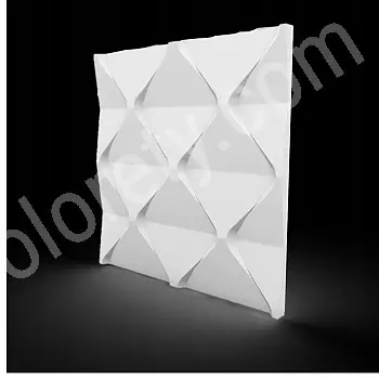 Decorative wall panels made of polystyrene Light, 60x60cm, white color, set of 12 pcs.