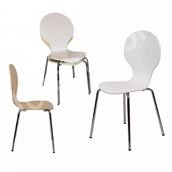 Set di sedie in compensato Sunset (bianco o faggio)