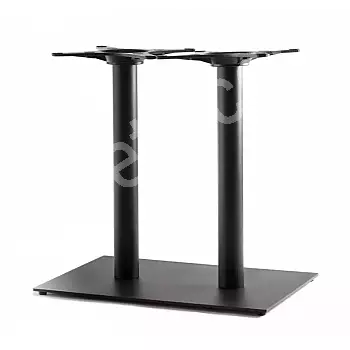 High-end stål bordfod til store overflader op til 140x80 cm, med to runde ben, tilgængelig højde 60 cm, 72 cm, 106 cm