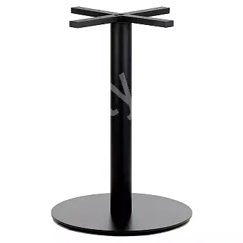 Çelik yemek masası tabanı, yükseklik 72,5 cm, alt tabla çapı 49,5 cm, ağırlık 13,8 kg