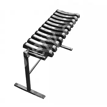 PVC kaburgalı ve indirme mekanizmalı, serbest duran çelik mezarlık bankı, siyah renk, uzunluk 72 cm veya 82 cm