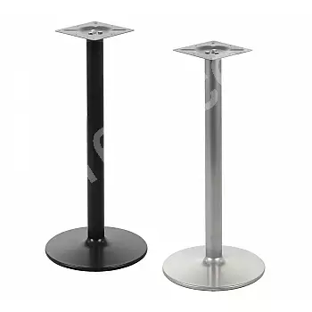 Kovová stolová noha pro kavárenské stolky, černá nebo hliníková prášková barva, výška 110 cm