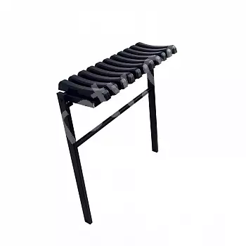 Panchina cimiteriale metallica cementizia con stecche in PVC - meccanismo di abbassamento, altezza 75 cm, lunghezza 50, 72 o 82 cm