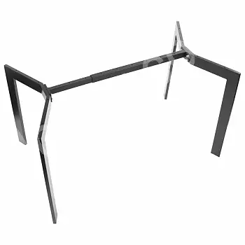 Length adjustable table frame in black. Adjustment: 104-144 cm, depth 68 cm, height: 72.5 cm