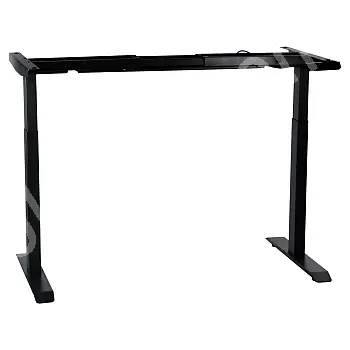 Châssis de table en métal avec réglage électrique de la hauteur, couleur noire, deux moteurs, hauteur 70,5-118 cm, longueur 119-172 cm