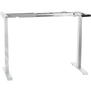 Estructura de mesa de metal con ajuste eléctrico de altura, color blanco, dos motores, altura 70,5-118 cm, longitud 119-172 cm