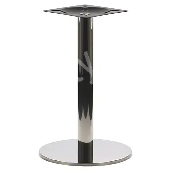 Zentral Dësch Been aus Stol, ronn Basis, poléiert, Duerchmiesser 45 cm, Héicht 71,5 cm