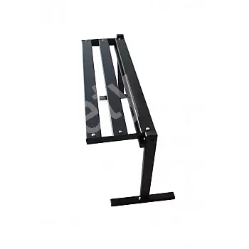 Brīvi stāvošs tērauda kapsētas sols ar PVC dēļiem, garums 72 cm vai 82 cm