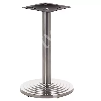 Nerūdijančio plieno metalinis stalo pagrindas, šlifuotas, skersmuo 45 cm, aukštis 71,5 cm