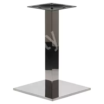 Base de table en acier inoxydable, dimensions 45x45 cm, hauteur 71,5 cm