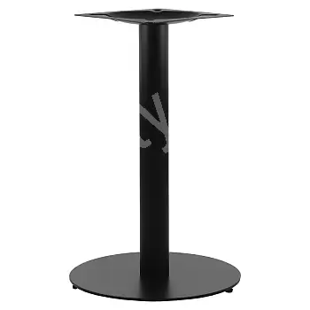 Namizno podnožje iz kovine, črne barve, premer 45 cm, tri različne višine