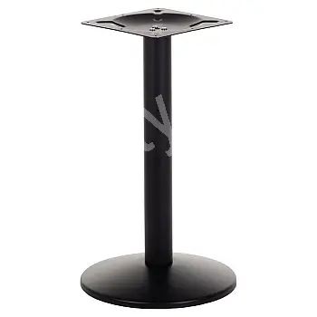 Base de table centrale en métal en acier, hauteur 72,5 cm, diamètre de la base 42,5 cm, couleur noire