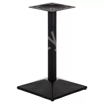 Pata de mesa central fabricada en metal, color negro, medidas base 50x50 cms, altura 73 cms
