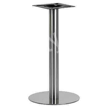 Centrální podnož stolu z nerezové oceli, kartáčovaná, průměr podstavce 39,5 cm, výška 72,5 cm