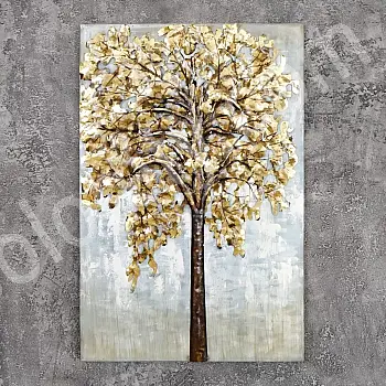 3D metāla sienu dekors &amp;amp;quot;Kluss dabas spēks&amp;amp;quot;, izmēri 70x120 cm