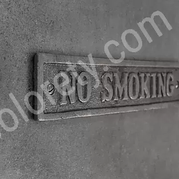 Cast iron metal sign NO SMOKING, dimensions 23x4 cm, set of 5 pcs.