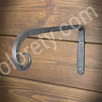 Suporte de parede em ferro fundido, suporte de flores, suporte de lâmpada, suporte de castiçal com gancho, 300x160 mm, conjunto de 3 peças.