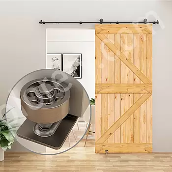 Floor guide for sliding doors, chrome-plated, set of 4 pcs.