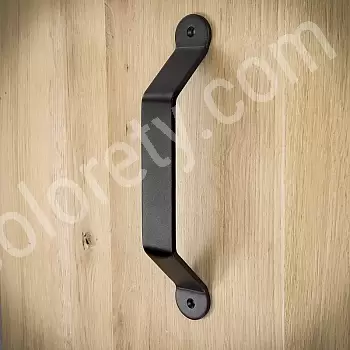 Maniglione in metallo per porta scorrevole in acciaio, colore nero, altezza 25,4 cm, peso 300 grammi, set da 6 pezzi