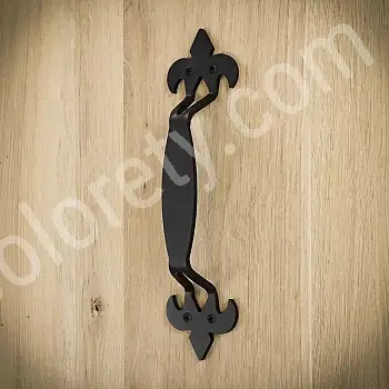 Skjutdörr i metall av stål, svart färg, set med 4 delar, höjd 27,5 cm, vikt 250 gram
