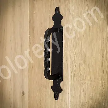 Schuifdeur metalen handgreep uit staal, gelakt, kleur zwart, set van 4 stuks, lengte 28 cm