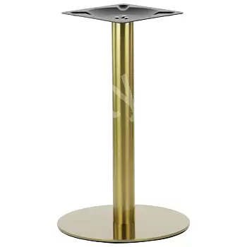 Zentral Dësch Been aus Edelstol Metall, Goldfaarf, Héicht 72,5 cm, Basis Duerchmiesser 45 cm