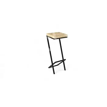 Bárszék, fém talppal, fa ülőfelülettel, magassága 75 cm