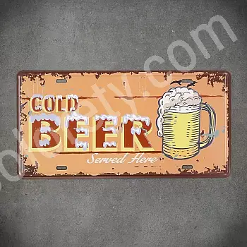 Dekorative Wandplack, KAAL BIER 1, 31x16 cm