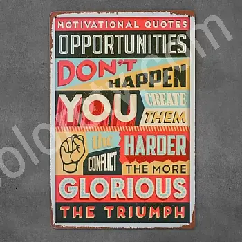 Настенная табличка декоративная, TRIUMPH, 20x30 см