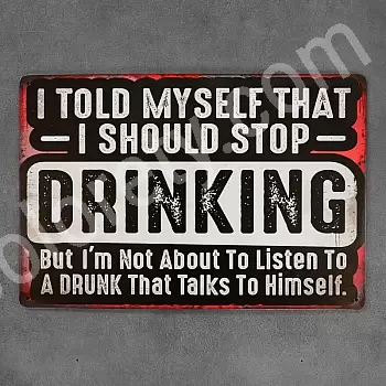 Dekorativni stenski krožnik DRINKING 30x20 cm