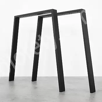 Metal table legs in black color PI Light, size 72x75 cm, set of 2 pcs.