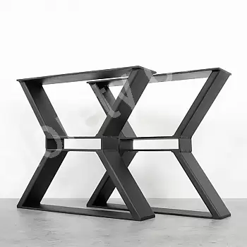 Patas metálicas para muebles Prestige para mesa de centro o banco, tamaño 40x45cm, 2 uds.