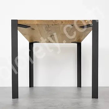 Bordben &amp;amp;quot;Vinkel&amp;amp;quot; – flade stålstænger 7x70x70mm, justerbar højde 71-75 cm, sæt med 4 stk.
