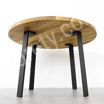 Flache Winkeltischbeine aus Stahl, Farbe schwarz, Höhe 71cm, Profil 8x2cm, 4er Set.