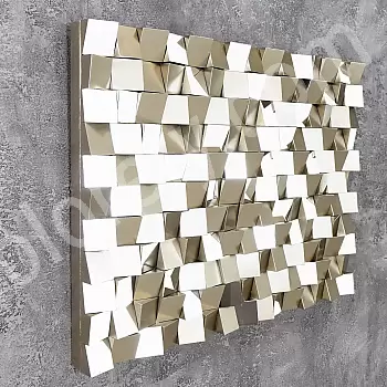 3D seinakunst Mosaiik, kullavärvi, suurus 75x102 cm
