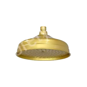 Soffione a pioggia, stile ottone antico, colore giallo, diametro 20 cm