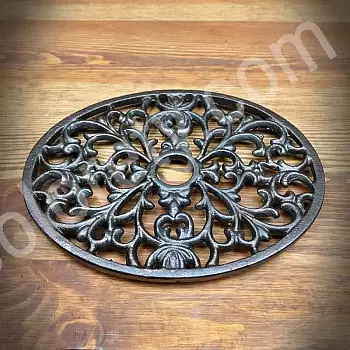 Almohadilla decorativa para olla de hierro fundido resistente al calor para cocina con forma ovalada, dimensiones 17,5 x 23 x 1,6 cm, juego de 2 piezas