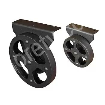 Roulettes de meubles en acier d'un diamètre de 120 mm ou 200 mm, jeu de 2 pièces