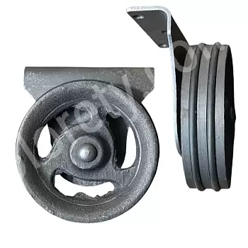 Decoratieve wielen van staal met twee rubberen randen in het wiel, kleur zwart, hoogte 14 cm, set van 2 wielen
