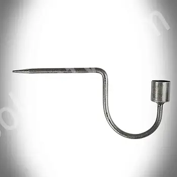 Metalen design kandelaar van staal, antieke wandhouder, kleur zwart, afmeting 20x10 cm, set van 6 st.