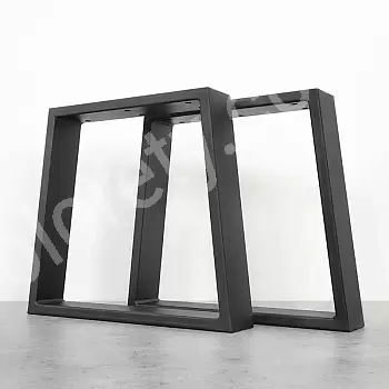 Trapezförmiges Metall-Tischbein aus Stahl, Höhe 45 cm, Breite 40 cm, 2 Stück im Set