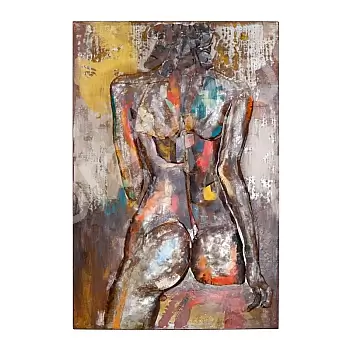 3D kovový loftový obraz, Odrazy ženské formy, rozměry 120x70cm