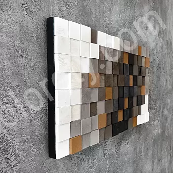 Immagine 3D in legno MOZAIKO, 97x55cm